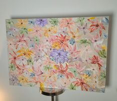 Handgemaltes Leinwandbild,  Blumen, Einzelstück, 100x70