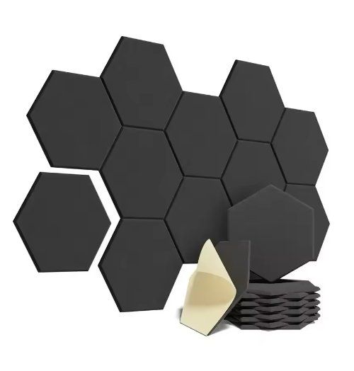 Sonstige Baumaterialien: 12 Stück Selbstklebende Hexagon Akustikplatten – Neu und originalverpackt aus Geneve von Titi2008 1