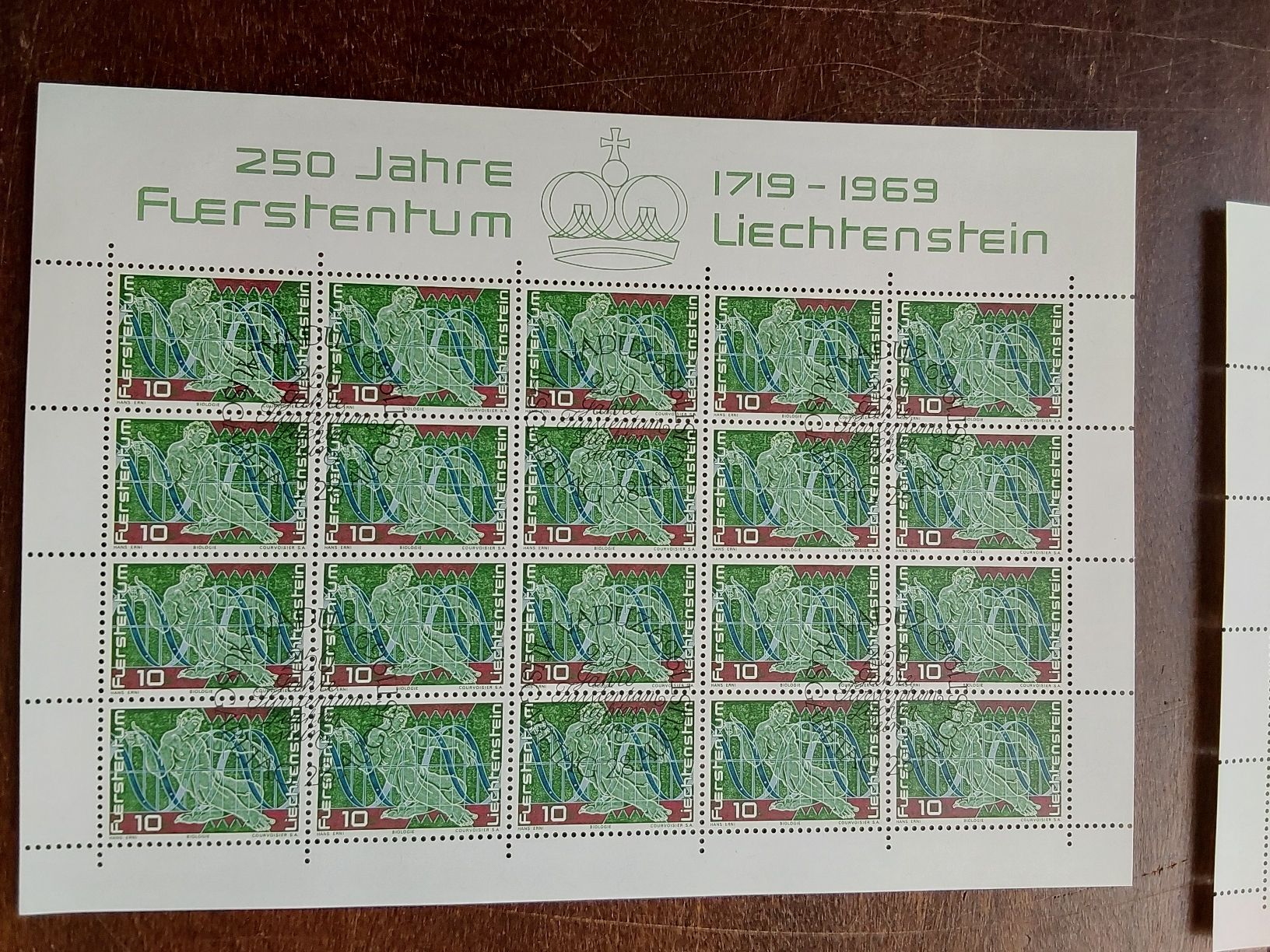 Tutti i francobolli: Erni Hans 1969 Briefmarkenbogen  – Usato da Steinach venduto da Chilli1957 1