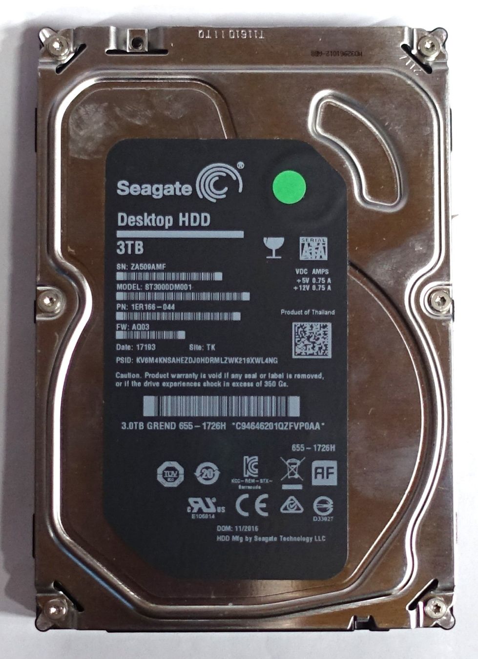 Dischi rigidi: APPLE Seagate 3TB Festplatte – Usato da Holzhäusern ZG venduto da Sky_