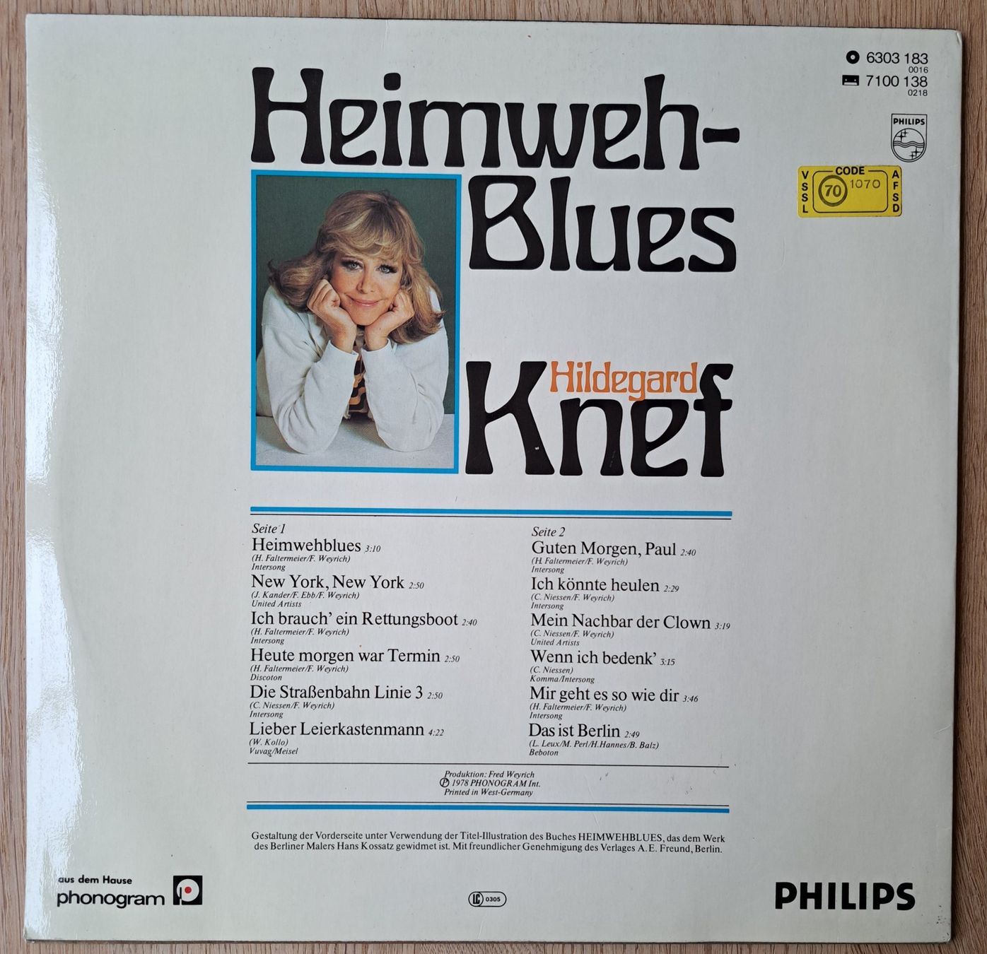 Dischi in vinile: Hildegard Knef - Heimweh Blues – Usato da Meggen venduto da Ricardokoch 1