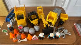 LEGO DUPLO Baustelle Fahrzeuge Kran Bagger Raupe Lastwagen