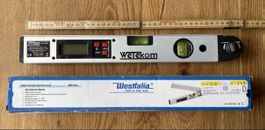 WestfaliaDigitale Wasserwaage 400mm mit Winkelmesser