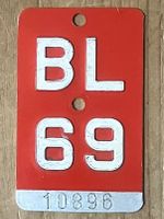 BL 69 - VELONUMMER - FAHRRADSCHILD - PLAQUE DE VELO - BL 69