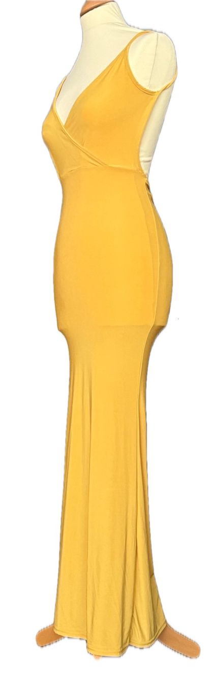 Boohoo Vestiti: Boohoo taille 36 - Robe longue jaune – Usato da Genève venduto da Reveur 1