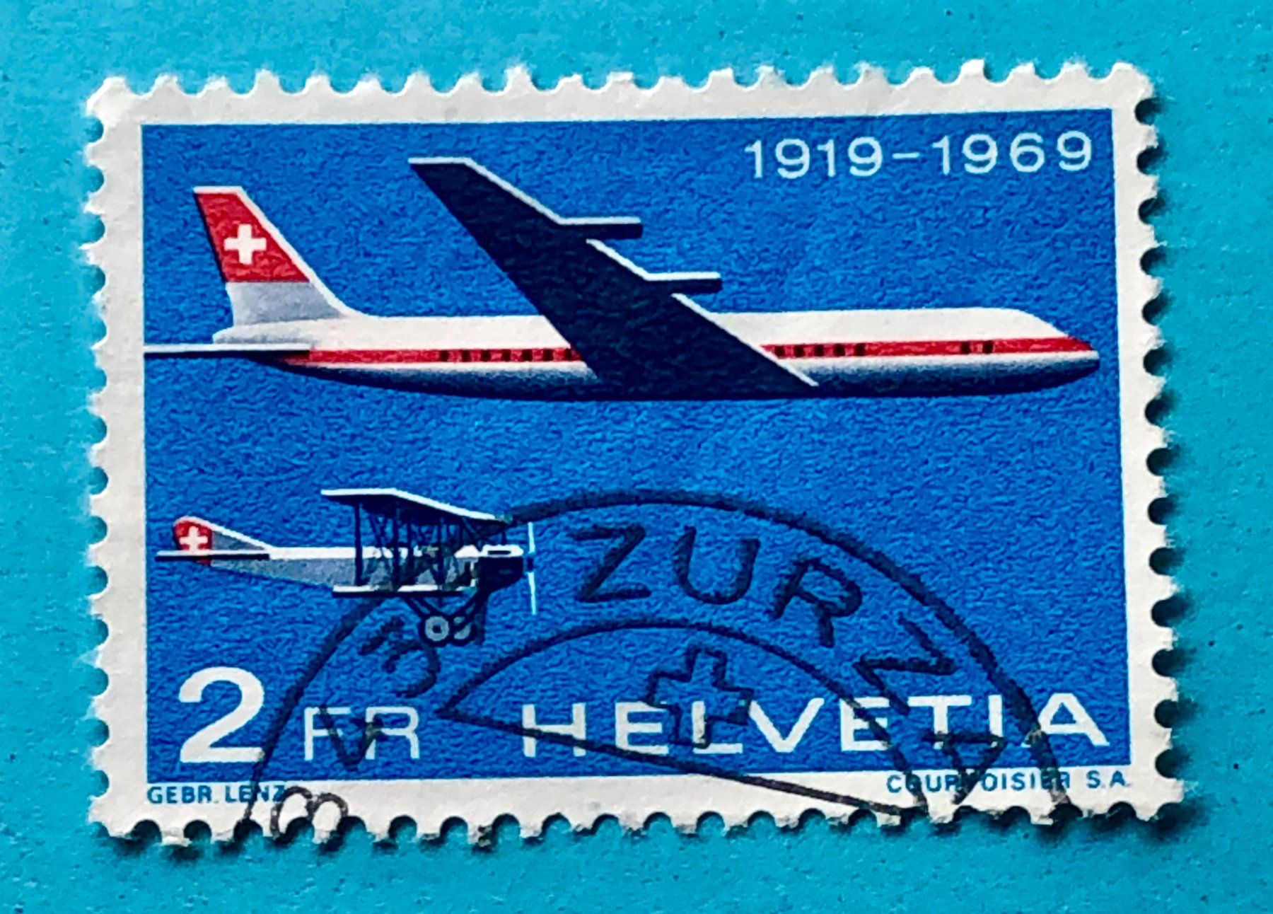 Tutti i francobolli:  Nr.465  Stempelt  Zurzach   – Usato da Aarau venduto da Billa007