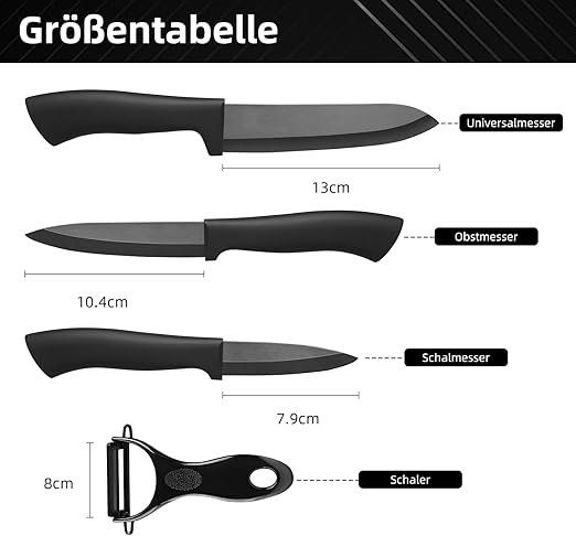 Coltelli: Keramikmesser Set, Scharf 4er Pack Messerset – Nuovo e nell'imballaggio originale da Oberentfelden venduto da abz_l7vm 2