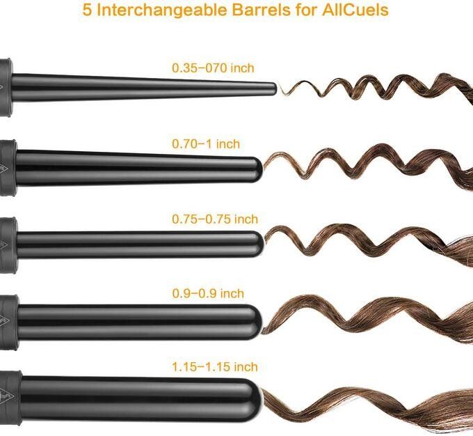 Piastre & Arricciacapelli: DoDo Interchangeable 5 & 6 in 1 Ceramic Curler Set - WIE NEU – Nuovo (secondo la descrizione) da Zürich venduto da PJKlingel 3