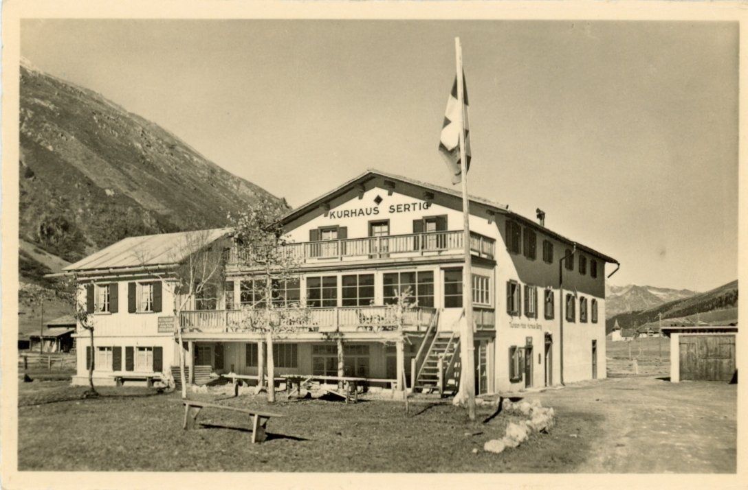 Cartoline postali: Sertig   GR   -   Kurhaus SERTIG – Usato da Brig venduto da Valcards54