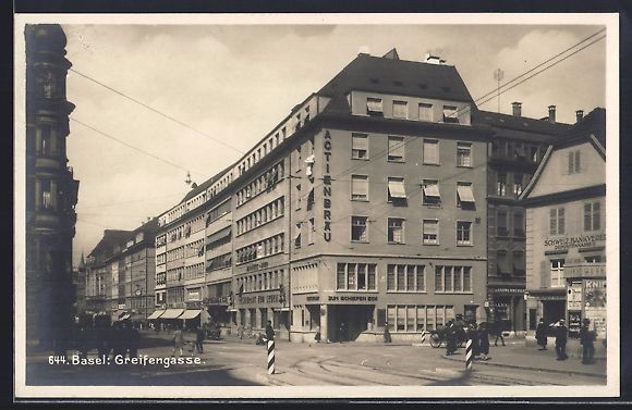 Cartoline postali: Basel, Gasthaus zum schiefen Eck in der  – Usato da Berlin venduto da bartko-reher
