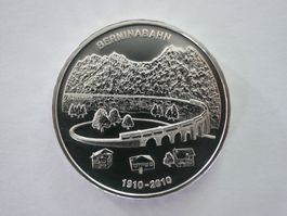 20 Franken Gedenkmünze 2010 Berninabahn Silber ***TOP***