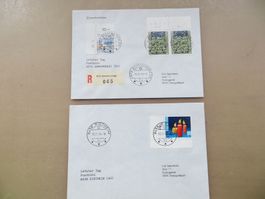 2 Briefe Letzter Tag Poststellen in AG und SO (1993/94)