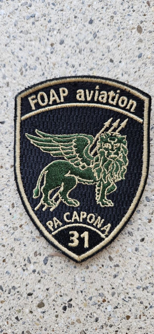 Schweizer Armee Placchette & Badge: *** Badge FOAP Aviation 31 Luftwaffe mit klett *** – Nuovo e nell'imballaggio originale da Riedholz venduto da fr_sIruP