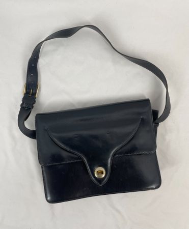 BRUNETTINI sac en cuir noir