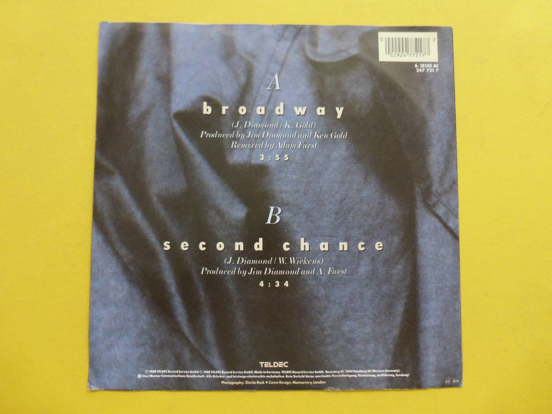 Dischi in vinile: Jim Diamond – Broadway – Usato da Zürich venduto da Swiss57 1