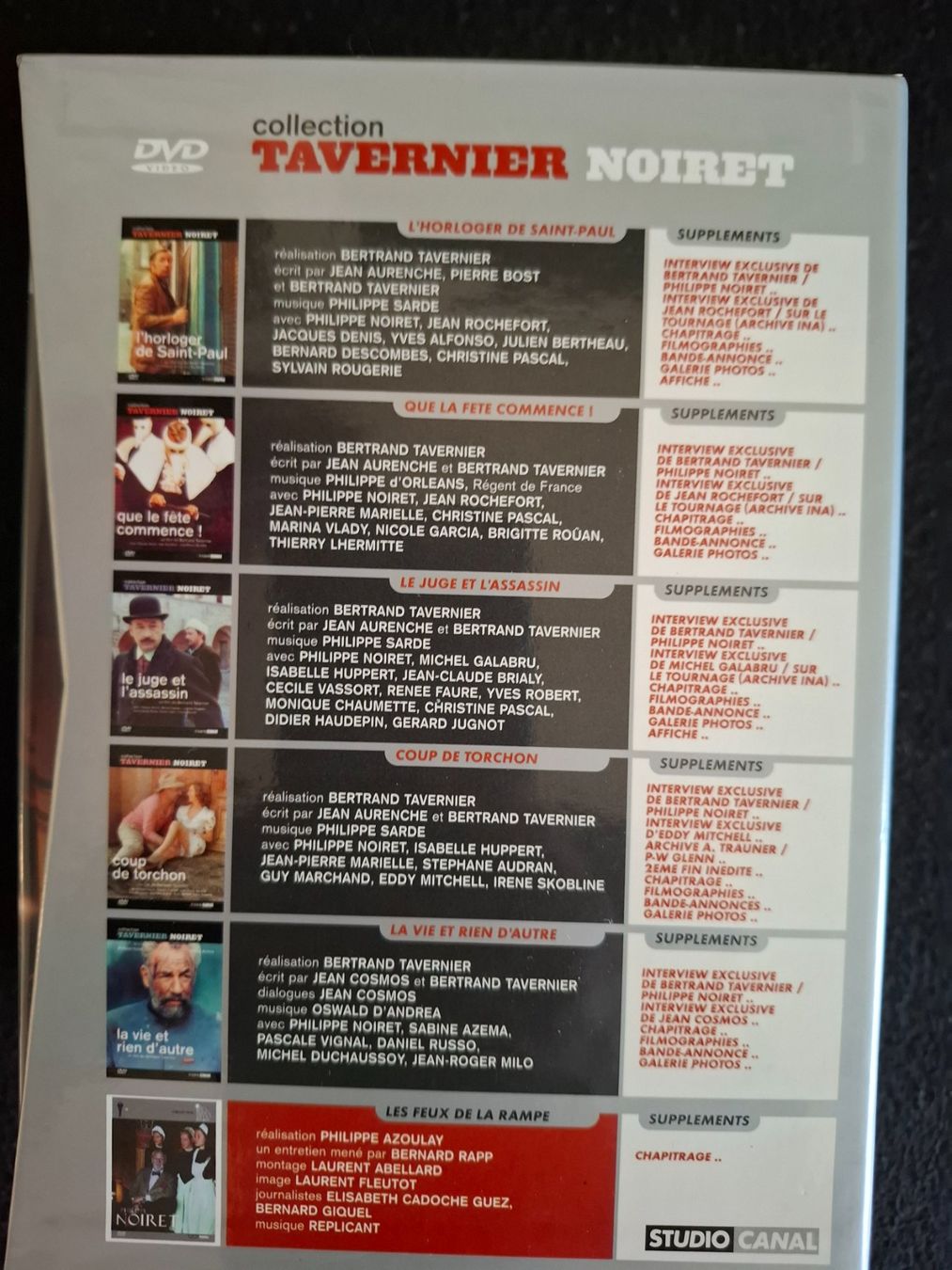 Tutti i DVDs: DVD Collection Tavernier Noiret - Studio Canal – Usato da Petit-Lancy venduto da Stanley007 1