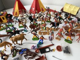 Grosses Konvolut Wild West Figuren W. Germany 70er