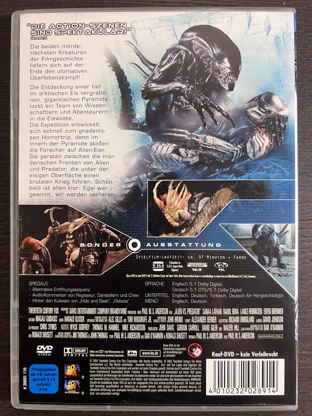 Tutti i DVDs: Alien vs. Predator – Usato da Zürich venduto da FilmFreunde 1