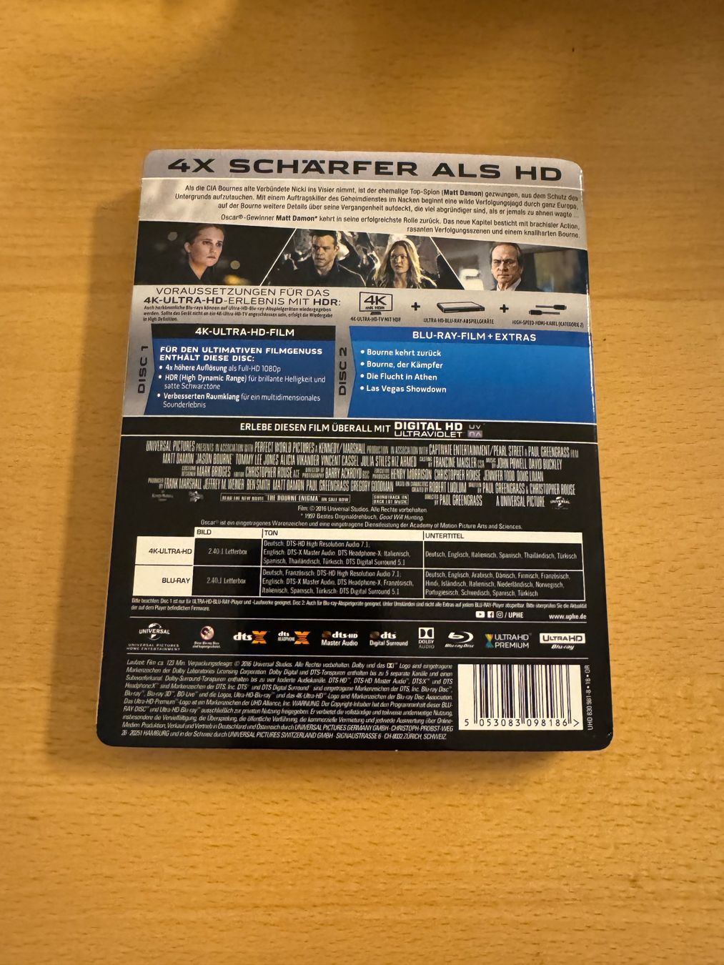 Tutti i DVDs: Jason Bourne 4k UHD Blu Ray – Usato da Schwerzenbach venduto da ste_pp82 1