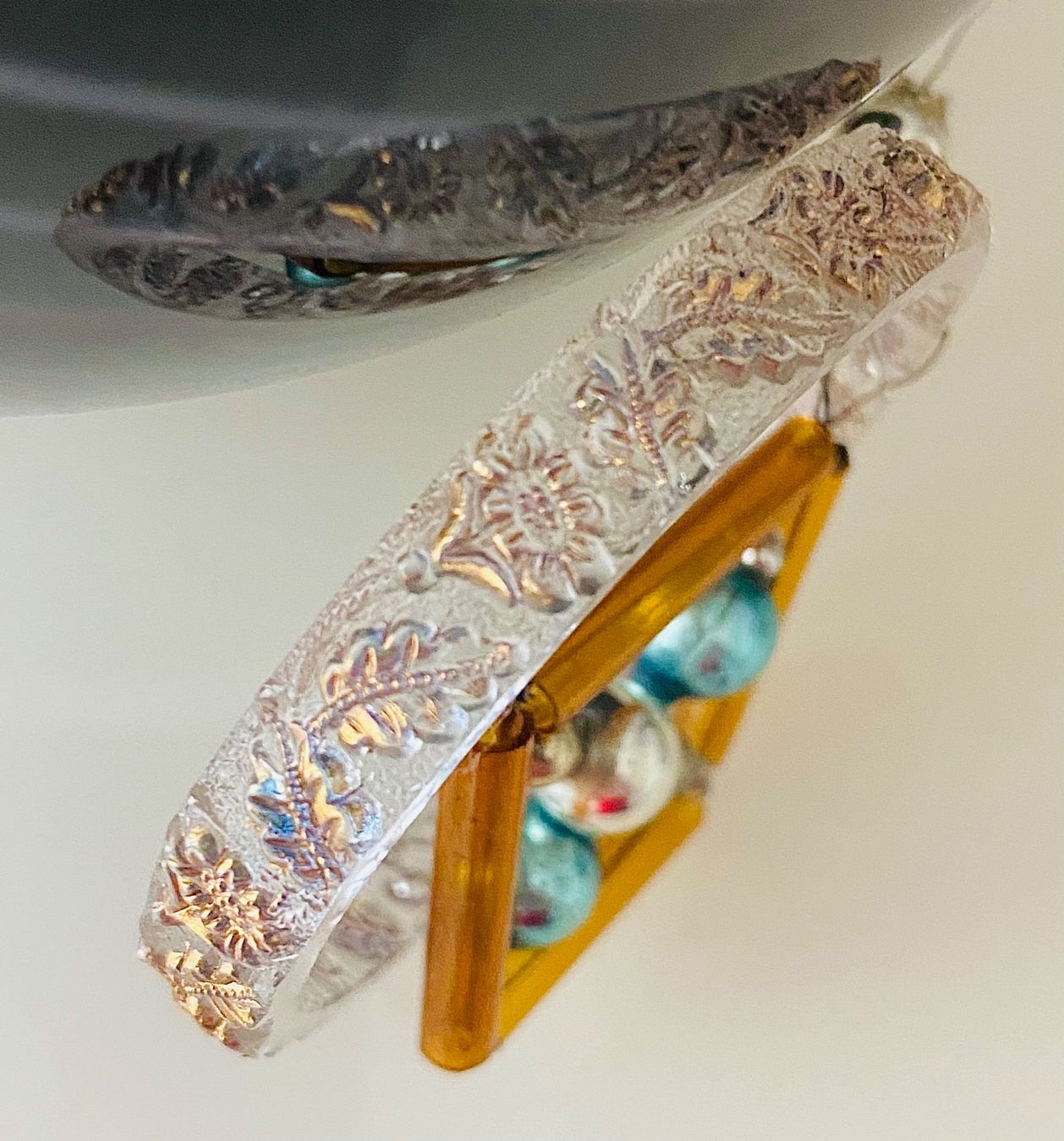 Gablonzer Alle Dekorationen: antiker Christbaumschmuck Gablonz 1920/30, Ring Eichenlaub – Gebraucht aus Bad Zurzach von ustrade 3