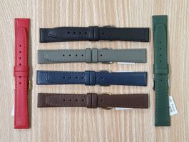 Lot 6 Uhrenbänder Leder 16mm, neu, Pebro
