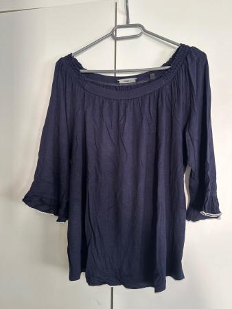 Dunkelblaues Blusenshirt, Gr. L