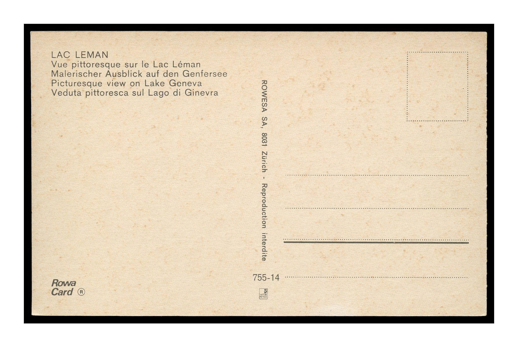 Ansichtskarten: LAC LÉMAN - 1960 "Vue pittoresque" – Gebraucht aus Onex von gonsla01 1