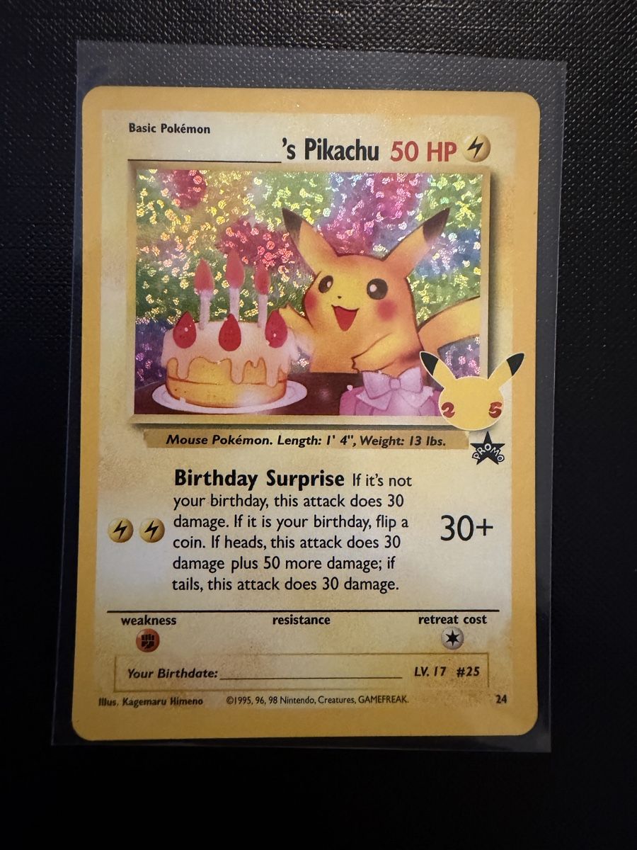 Pokémon Carte collezionabili: Pikachu Birthday #24 CELEBRATION EN – Nuovo (secondo la descrizione) da Savigny venduto da Matgab94