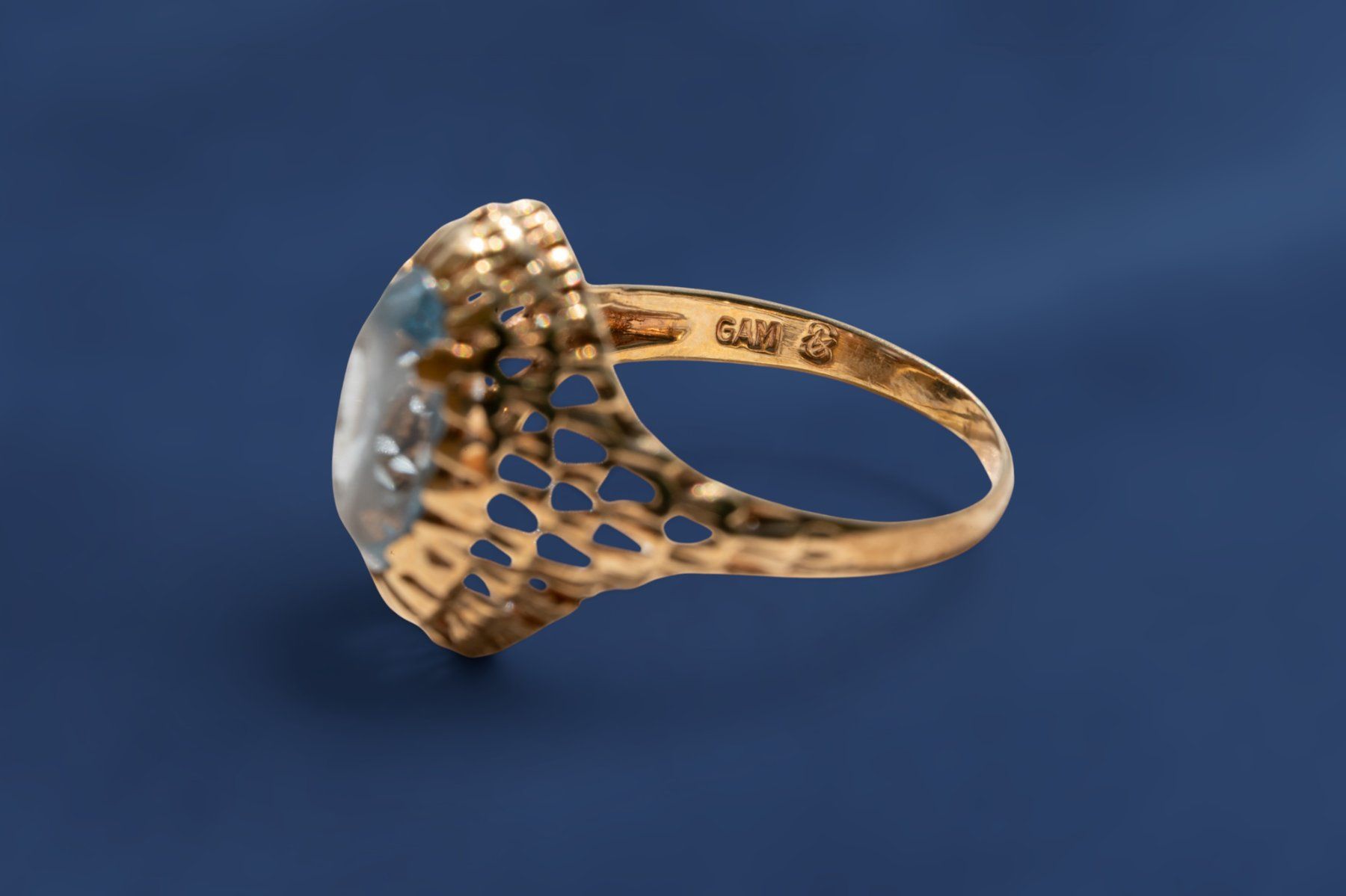 Bagues: Vintage Ring mit Blaustein – D'occasion à Böckten par SELL-4U 3