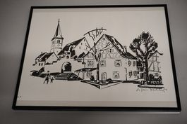 Lithographie handsigniert Klaus Döblin 1994  (MA089)