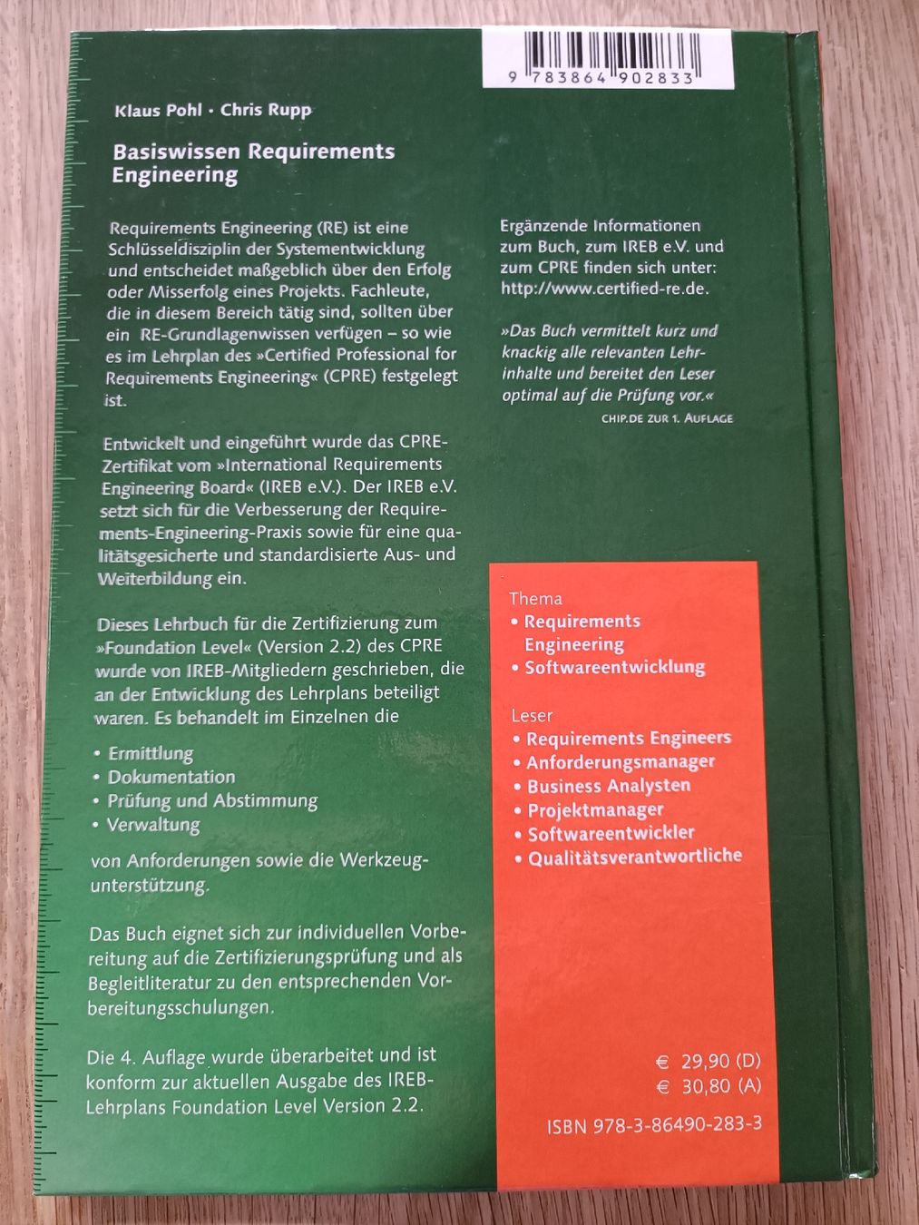 Livres: Basisswissen Requirements Engineering – Neuf (Voir description) à Andwil SG par synolo 1