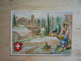 Mini Carte postale publicité, Genève, E.A. Görlacher/Nancy