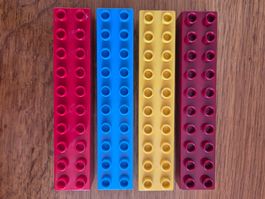 Lego Duplo Bausteine 2 x 10 Noppen 4 Stück (1144)