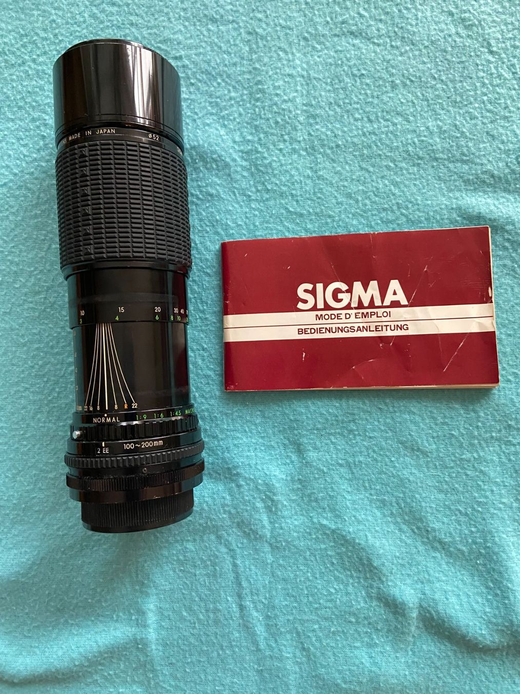 Sigma Obiettivi: Sigma Objektiv 1:4.5 100-200 mm multi coated d52 Anleitung – Usato da Altstätten SG venduto da Sportsonnenblume