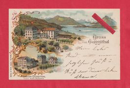 Gruss vom Guggithal (ZG) Farb-Litho von Alois Bossard