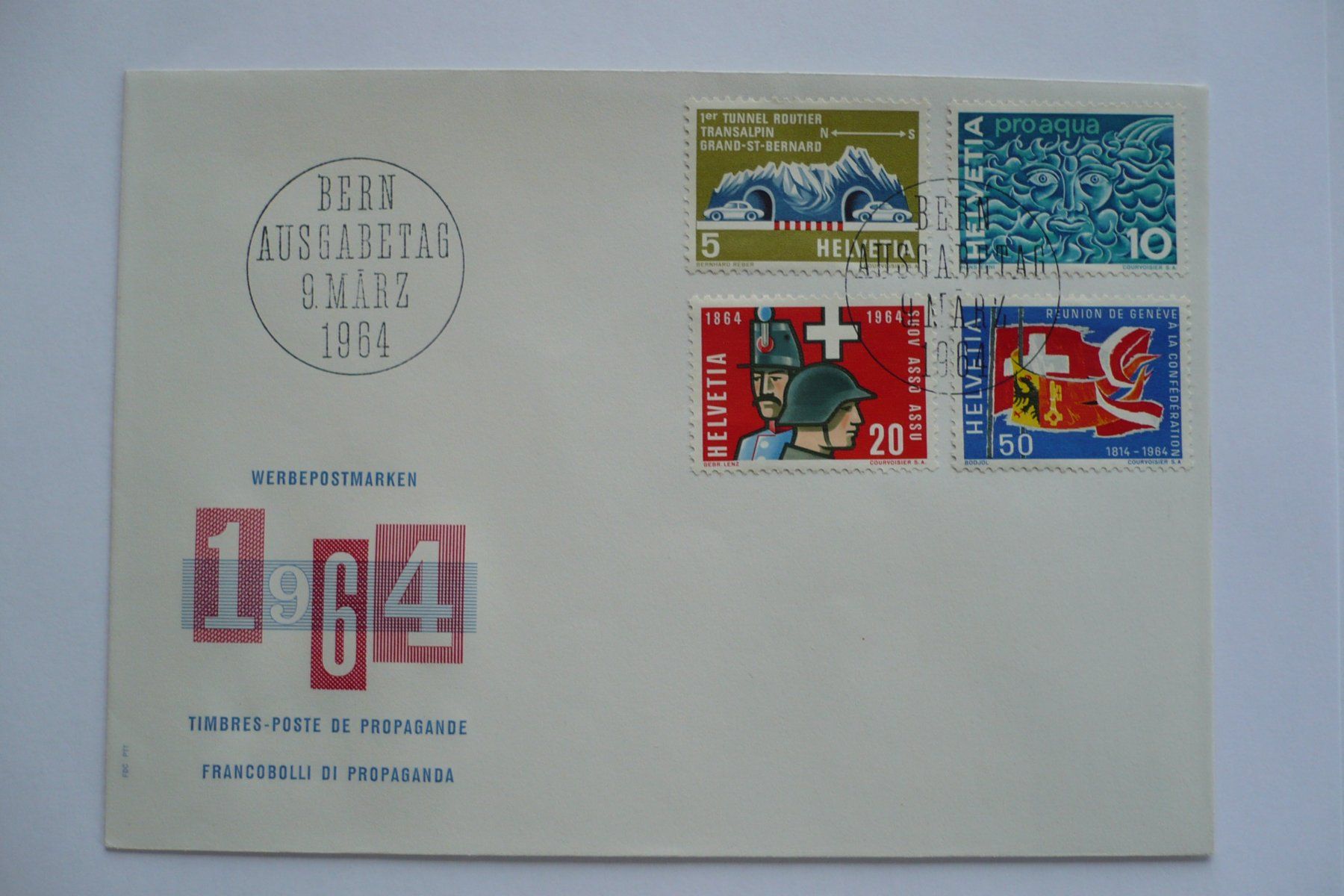 Tous les timbres: 1964 FDC Werbemarken SBK 406 - 409 – D'occasion à Zürich par saltandpepper008