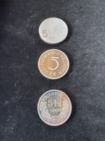 3 x 5 CHF Gedenkmünzen -  guter Zustand
