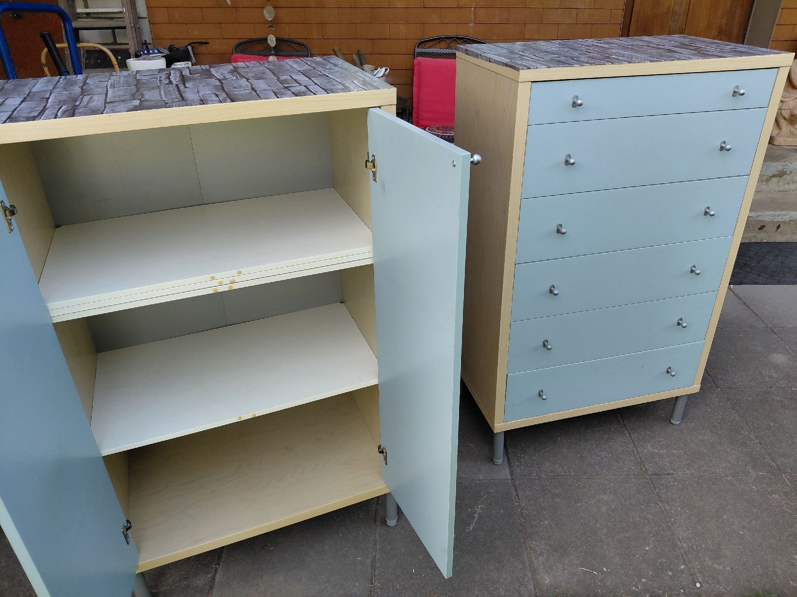 Cassettiere: 2 Möbel in blau – Usato da zuchwil venduto da parson65 1