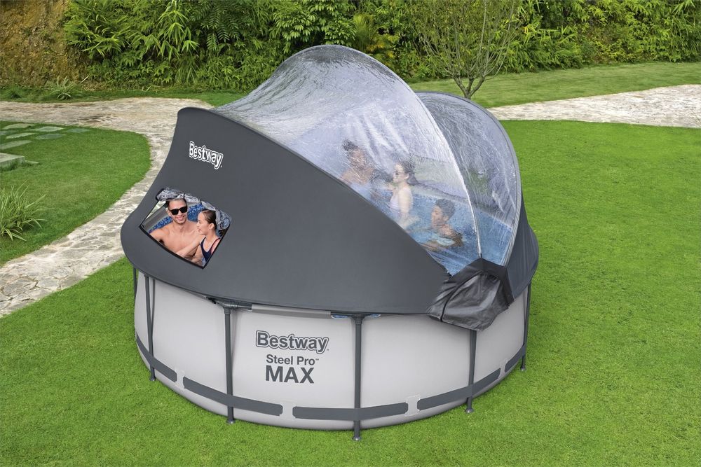 Bestway Pool Komplett-Set mit Dach 366 x 100 cm (Neu und ...
