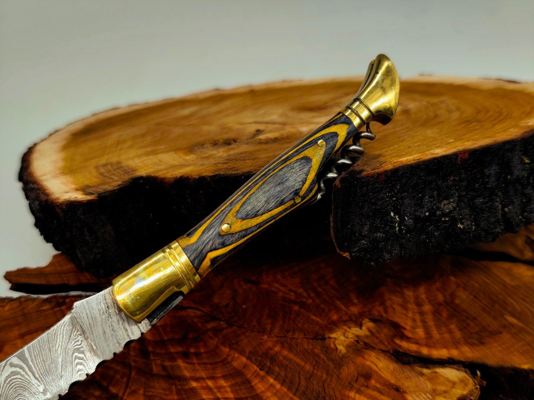 Accessori: Laguiole Damast Messer Klappmesser echtes Damastmesser – Nuovo e nell'imballaggio originale da Arlesheim venduto da Premius_1 4
