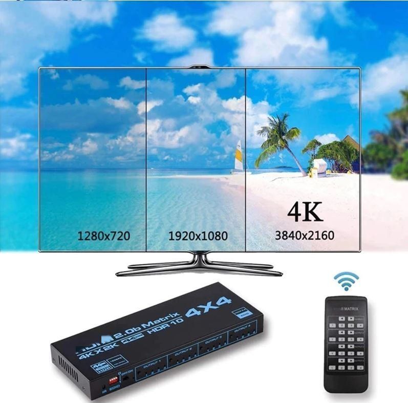 Home cinéma: HDMI-Splitter 4x4, 4K Matrix – Neuf avec emballage d'origine à Unterägeri par RmOnline 1