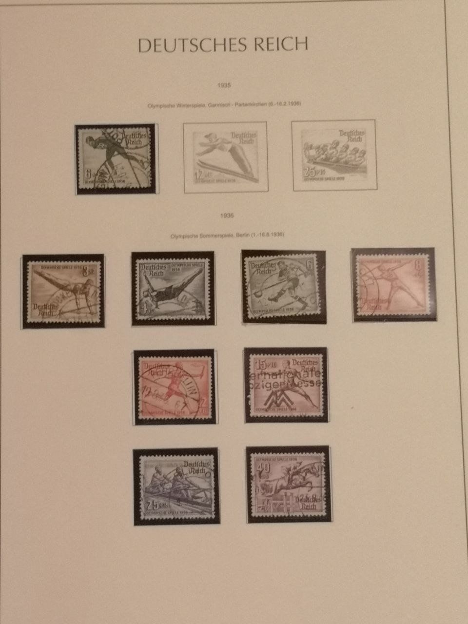 Tutti i francobolli: Deutsche Briefmarken 1932-1936. 10 Seiten. – Usato da Bern venduto da Yunkom 3