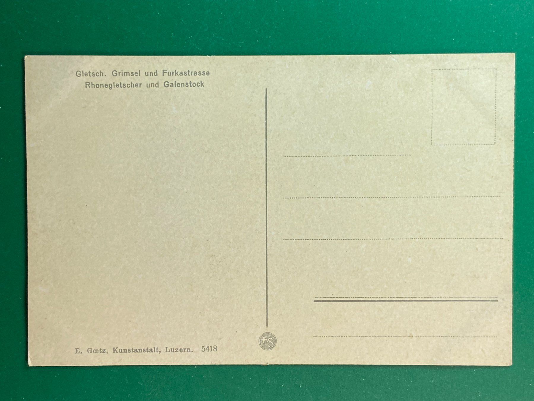 Cartoline postali: Gletsch - Grimsel mit Furkastrasse - Rhonegletscher – Usato da Steg VS venduto da danwer74 1