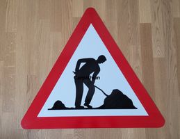 Verkehrsschild/Verkehrszeichen **Achtung Baustelle**