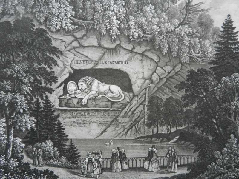 Gravures: Luzern Löwendenkmal – D'occasion à Risch par Rischli15 1