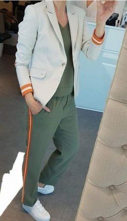Sportlicher Mos Mosh Blazer grau/beige in Grösse 38
