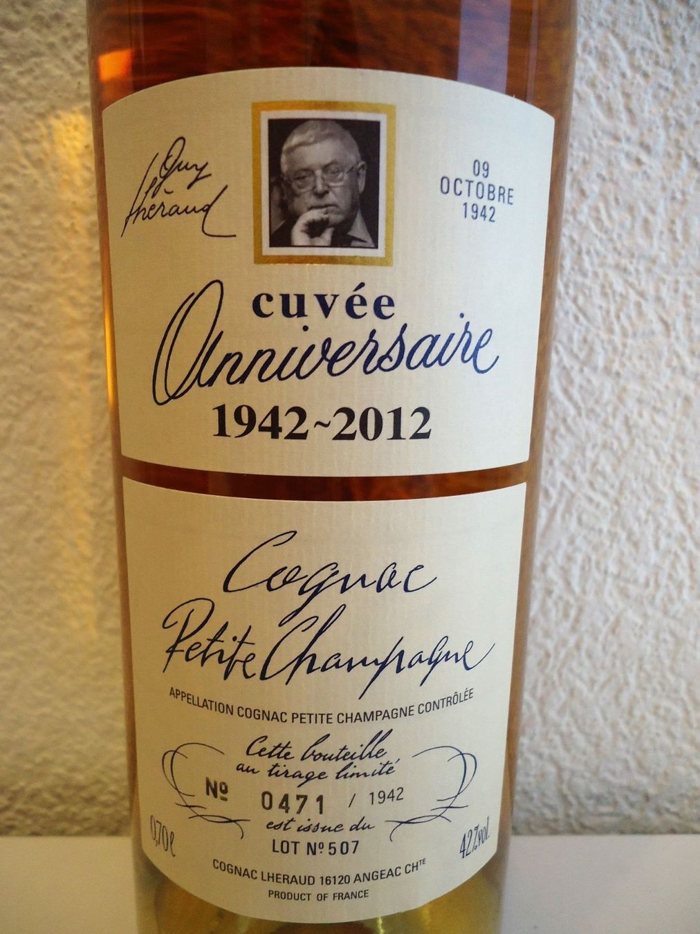 Bevande alcoliche: Lheraud Cognac Petit Champagne 1942-2012 – Nuovo e nell'imballaggio originale da Elsau venduto da Rumsammler 4