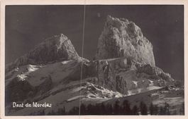 ALPIN: Dent de Morcles, carte-photo vers 1935