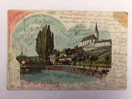 AK Gruss aus Herrliberg, Hotel Raben, Prop A. Fierz Bühler