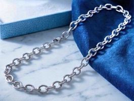 Silber 925 Gliederhalskette, markant & elegant - Neu